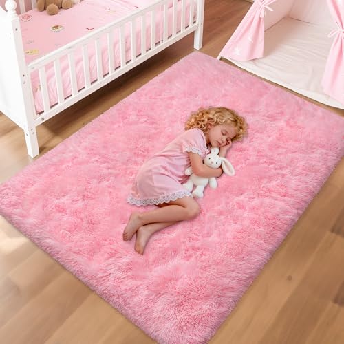 Tapete rosa suave 121x91 cm para dormitorio miniatura 2