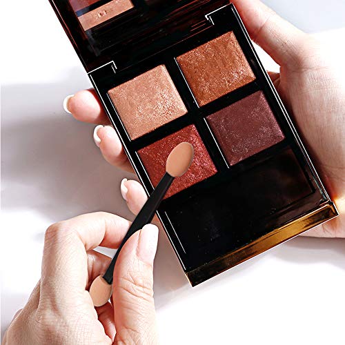 JUN-H 100 Stück Dual Ended Ovale Make up Lidschatten Bürsten Einweg Lidschatten Applikator Doppelseitige Schwammaufträger Geeignet für Frauen und Mädchen, die Täglich Make-up Verwenden