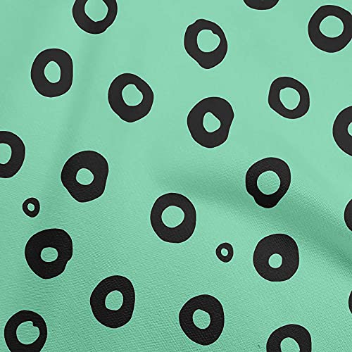 oneOone Cotton Poplin Sea Green Fabric Polka Quilting Supplies Print Sewing Fabric By The Yard 56 Inch Wide-7B