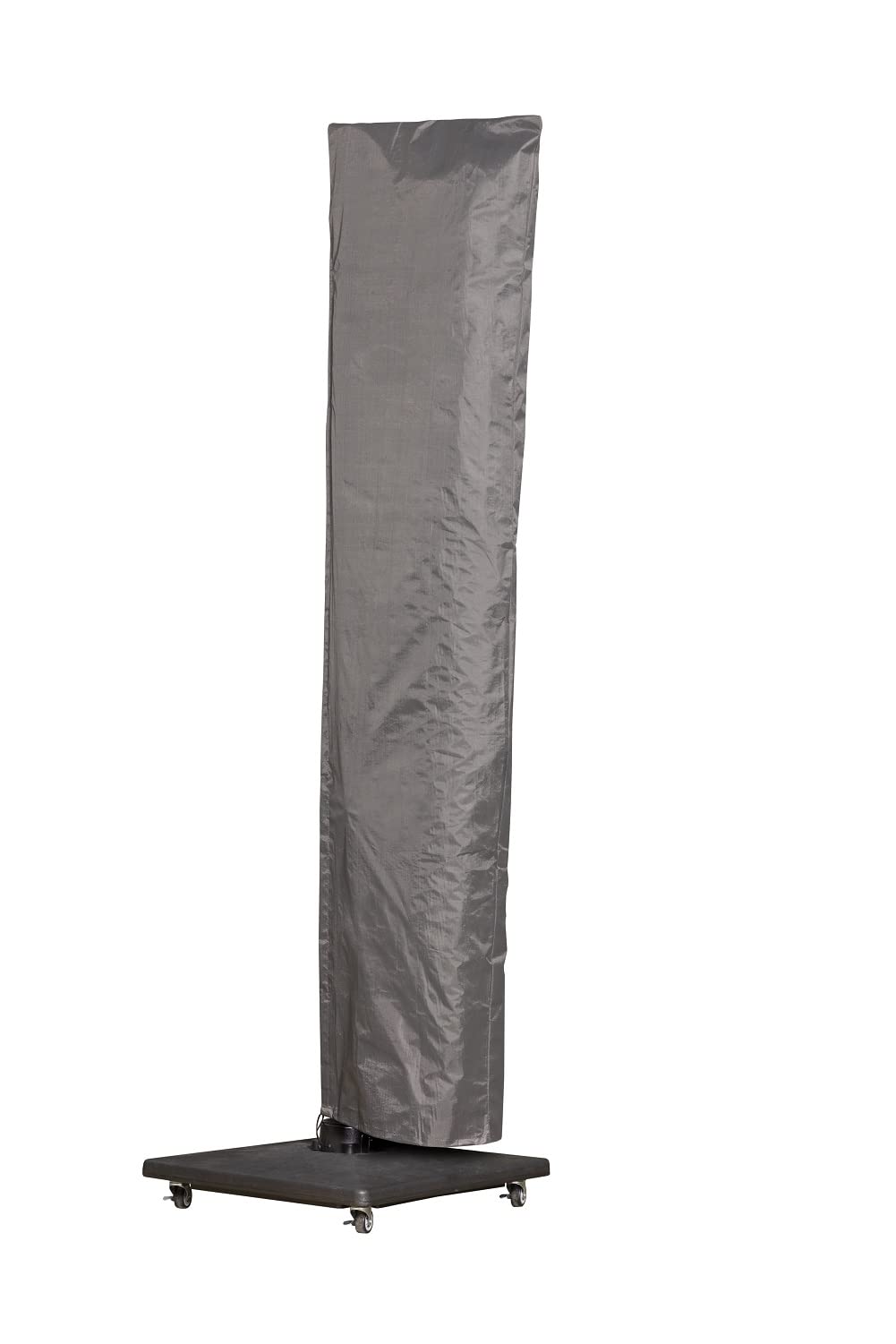 Gardissimo Atmungsaktive, Frostbeständige und Wasserdichte XXL Schutzhülle Premium 344400 mit Stab für einen Sonnenschirm bis 500 cm, 275 x 70 cm, Grau