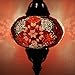 Mosland Home Turkish Lamp Mosaic Table Lamps | Turkish Moroccan Lamp with Bronze Base | Handmade Tiffany Night Lamp | Mosaic Glass Bedside Night Lamp with Led Bulb