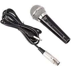 Microfonos Dinamicos Profesionales Micrófono con Cable, Micrófono Dinámico Profesional de Fidelidad Alta, Micrófono Alámbrico de Mano con Cable de Audio, Reducción de Ruidos y Transmisión de Frecuncia Suave