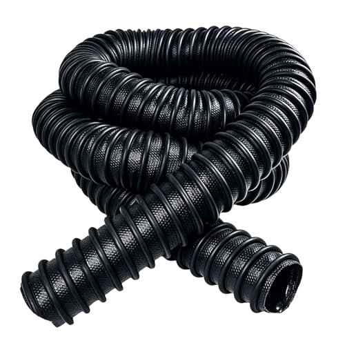 2.5 ID x 11 Car Exhaust Hose for Garage; 600F Heat Resistant EPDM Rubber Pipe for Automotive Vent; Spliceable Tailpipe Suitable for Underground Door-Mounted or Roof-Mounted Systems.
