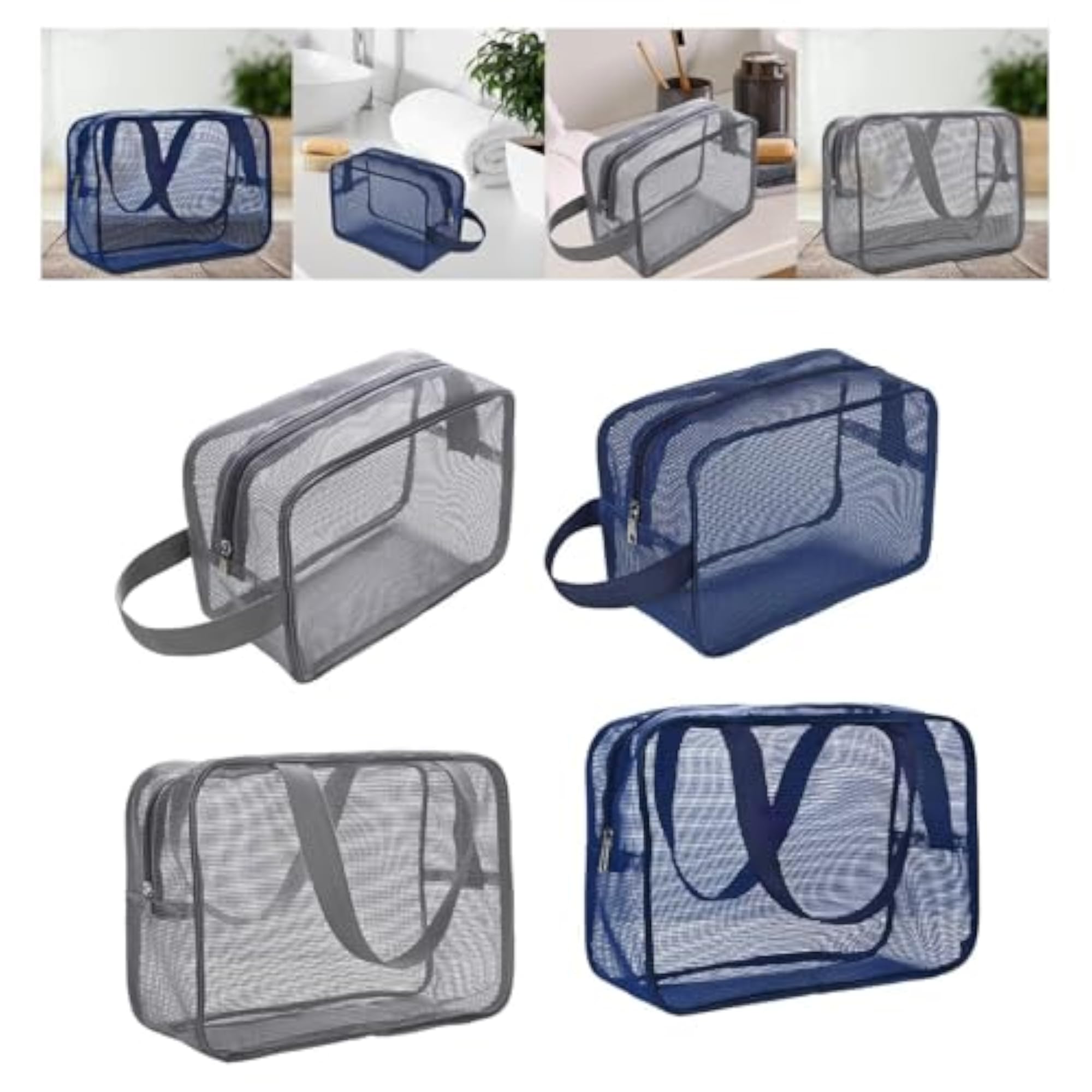 Mesh Toiletry Storage Pouch for Grooming Essentials