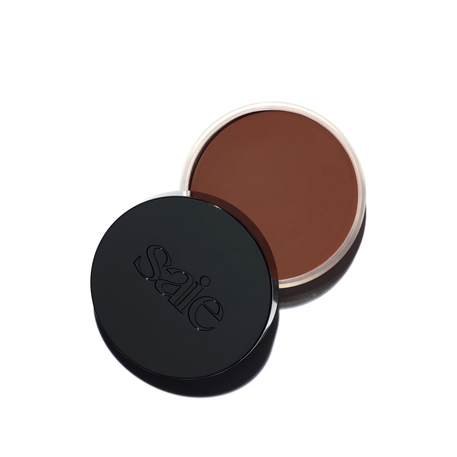Saie Sun Melt Cream Bronzer - Buildable Balm Face Bronzer for Effortless Sculpting - Cream Contour Enriched with Vitamin C, Nourishing Skincare Ingredients & a Natural Finish - Deep Bronze (1 oz)Compact by Design (Amazon-developed Certification)