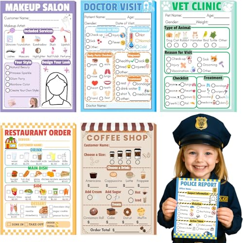 Blocs de notas para niños PINKEESEA para evitar el aburrimiento con juegos de rol creativos