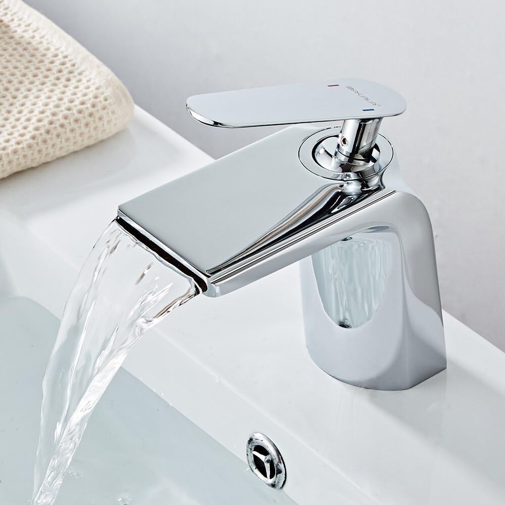 Robinet de salle de bain en laiton noir anti-trace pour un lavabo toujours propre