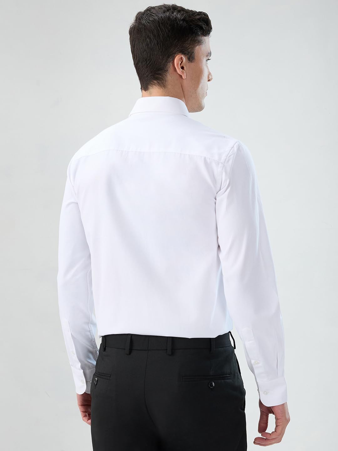 Park Avenue Men Modern Slim Fit Structure Pattern Cotton Polyester Blend Semi Cutaway Collar Full Sleeve Casual Shirt 4 Park Avenue Men Modern Slim Fit Structure Pattern Cotton Polyester Blend Semi Cutaway Collar Full Sleeve Casual Shirt - Image 4