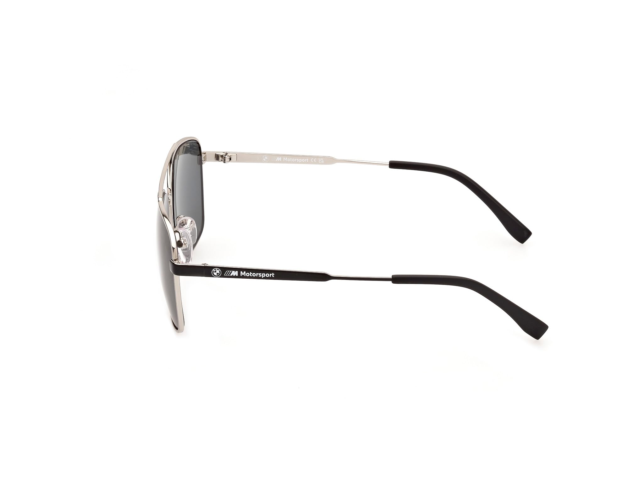 BMW M Motorsport BS0044 Sonnenbrille Herren, Sonnenbrille Casual Leicht Aus Metall, Rechteckige Linsenform, Grüne Gläser, Mattes Anthrazit