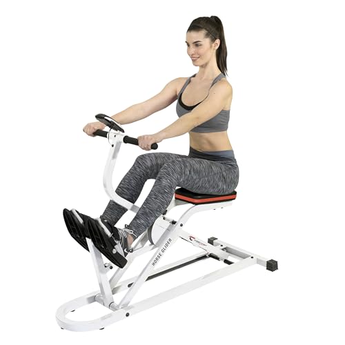 Christopeit Heimtrainer Horse Glider – Gelenkschonender Ganzkörpertrainer mit 7-fach verstellbarem Griff, gepolstertem Sitz & digitalem Trainingscomputer, max. Belastung 120 kg