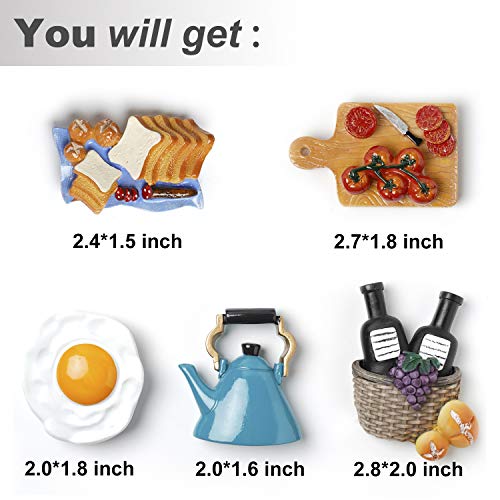 Imanes de nevera decorativos 5 piezas cocina miniatura 6