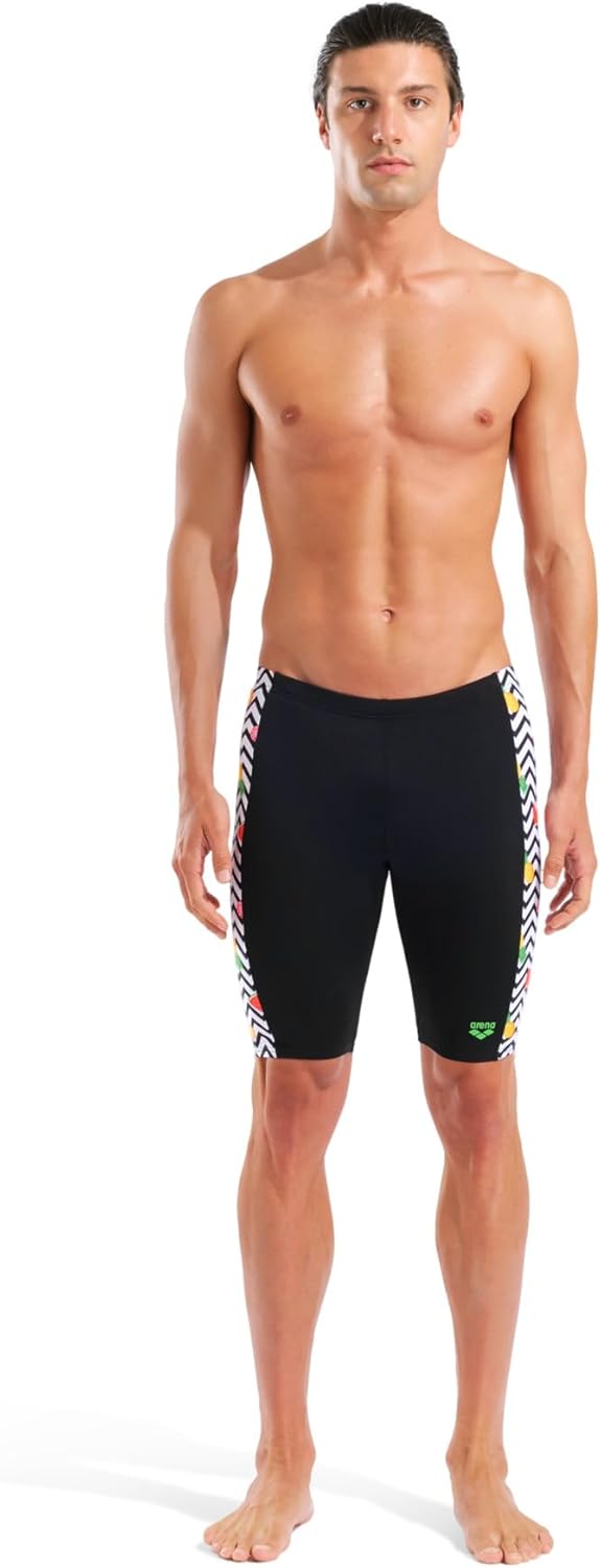 ARENA Performance Men's Swim Jammer MaxLife Athletic Practice Knee Length Swimsuit Short Competitive Training Bathing Suit