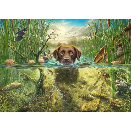 Rompecabezas de 1000 piezas Schmidt Spiele con diseño de perro Labrador multicolor de Frederickson 2