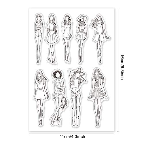 GLOBLELAND Fashion People Themed Rubber Stamps Acrylic Stamps Silicone Clear Stamps Chic Style for Scrapbooking Photo Card Album Decor, 160 x 110 mm steampunk buy now online GLOBLELAND Fashion People Themed Rubber Stamps Acrylic Stamps Silicone Clear Stamps Chic Style for Scrapbooking Photo Card Album Decor, 160 x 110 mm steampunk buy now online