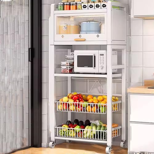Étagère de boulanger avec rangement pour une cuisine familiale ordonnée