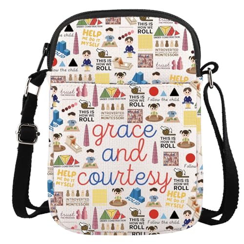 Montessori Teacher Gift Early Childhood Teacher Appreciation Gift Montessori Education Gift Grace And Courtesy Crossbody Bag