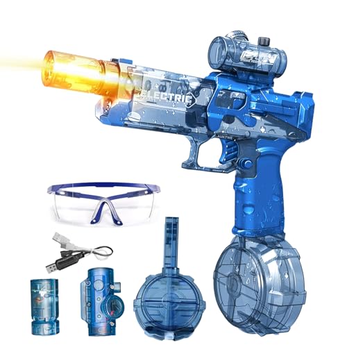 Wasserpistole Elektrisch, Große Kapazität Kinder Wasserpistole Elektrisch Mit Blitzeffekten Spielzeug für Kinder, Reichw...