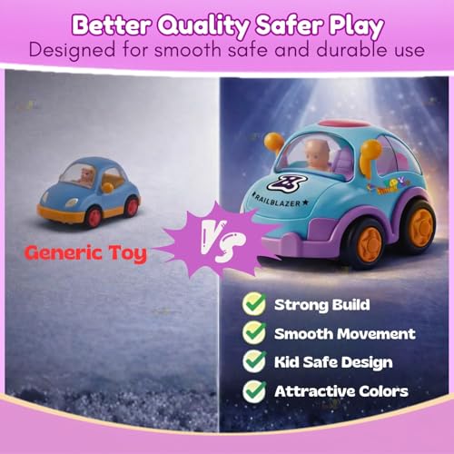 Image of Toy Imagine Kids Friction Car Set Pack of 12 - Push and Go Cars with Moving Bonnet & Driver | Perfect Birthday Return Gifts, Party Favors & Gift Set for Boys & Girls