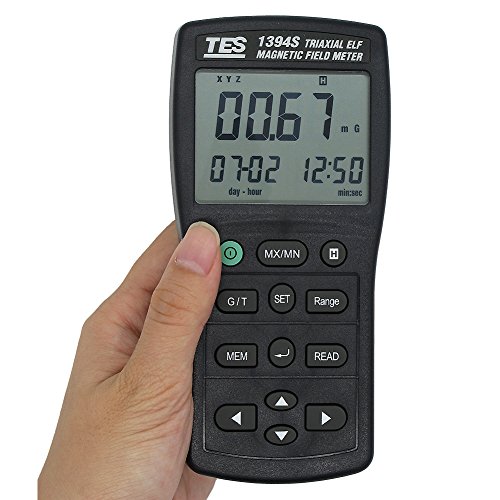 Tes 1394S Electromagnetic Field Tester/Magnetic Field Gauss Meter/Electromagnetic Radiation Detector (Low Frequency 30Hz ~ 2Khz) Micro Sd Card #TOP4