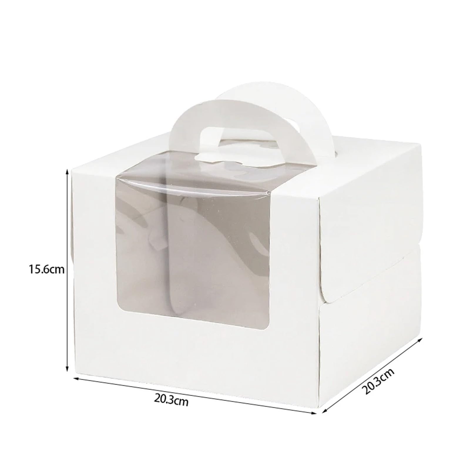 Boîte d'emballage pour gâteaux 1/3/6 Pièces Boîtes d'emballage De Gâteaux Multi Taille Bonbons Biscuits Boîte Anniversaire Mariage Noël Gâteau Au Chocolat Emballage(6pcs,L)