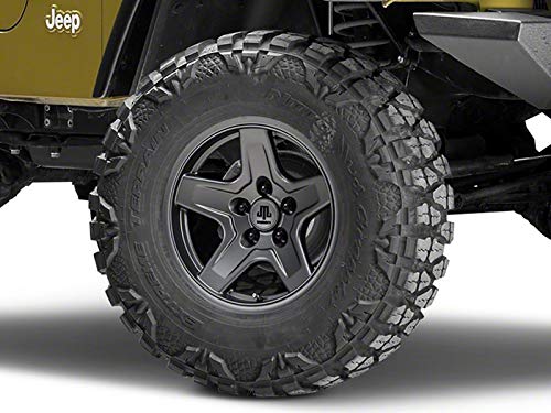 Mammoth Boulder Charcoal Wheel; 16x8; 0mm Offset Compatible For 97-06 Jeep Wrangler TJ