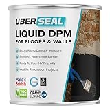 Resincoat Uberseal Liquid DPM – Damp Proof Membrane & Waterproof Coating for Floors and Walls – Moisture Barrier for Concrete, Brick, Basements & Foundations (Black, 1L)