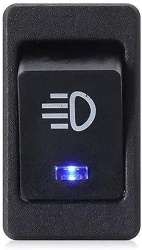 ZIBUYUยฎ Fog Light Switch for Car Fog Lamp Switch for Modification 12V 35A Blue LED Fog Light 3 Way Switch Toggle Rocker Switch 4 Pin ON/Off for Universal Auto Car ASW-17D - 1 Pc