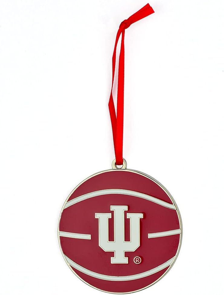 Indiana Hoosiers Basketball Metal Christmas Ornament