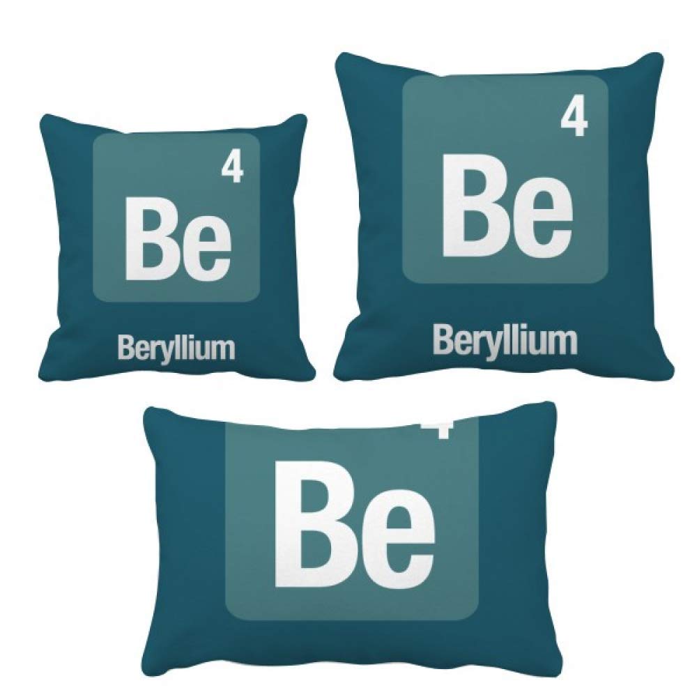 Coussin Béryllium élément chimique avec insert pour déco de canapé