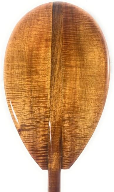 Tikimaster High End Tiger Curls Koa Outrigger Paddle 50 inch T-Handle - Made in Hawaii | #koa7496