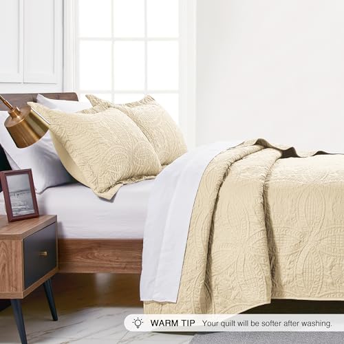 Love'S Cabin King Size Quilt Set Camel Bedspreads thumb #3