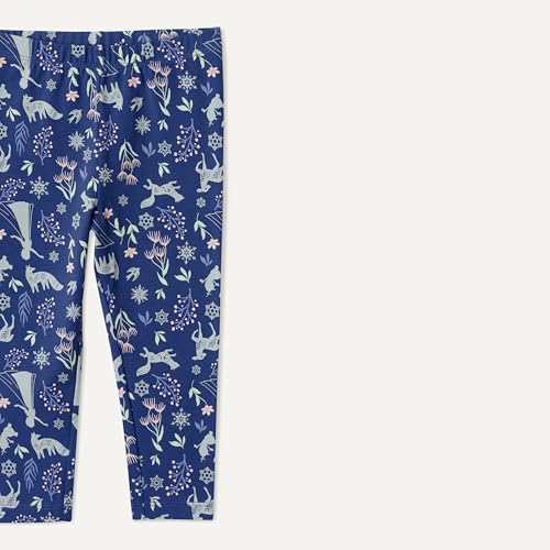 Image of Amazon Essentials Girls' Cotton Stretch Leggings, Multipacks