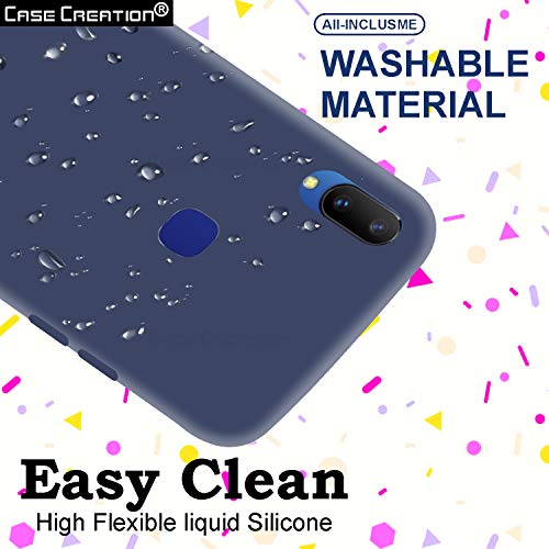 Image of Case Creation Luxurious OG Series for Vivo Y91 Case Cover,Anti-Dirty Slim Case Frosted Matte Cute Candy TPU Raised Bezel (Splash of Color) Back Cover for VivoY91 -Navy Blue