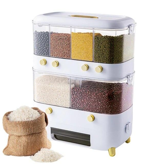 See full amazon price history chart for VBM Rice Bean Dispenser, 6Net Bean Dispenser Bean Storage Net Grain Containers with Sealed Moisture Resistant Lid Kitchen Storage (2 layer rice dispenser (white)) VBM Rice Bean Dispenser, 6Net Bean Dispenser Bean Storage Net Grain Containers with Sealed Moisture Resistant Lid Kitchen Storage (2 layer rice dispenser (white)) (B0CB18GKX9) Amazon Price History, Amazon Price Tracker