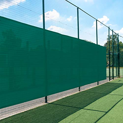 Cortavientos de tenis verde de 18m x 2m para solucionar el viento con protección del 50%
