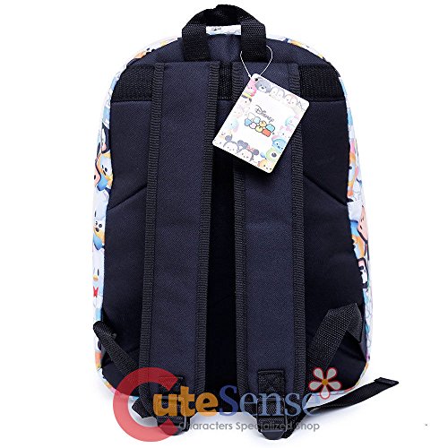Disney Tsum Tsum School Backpack 16in All Over Print Large Book Bag White2