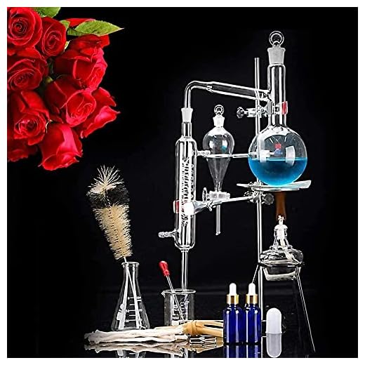 BDRPZX Destillationsenhet laboratorium glasvaror set, 500 ml industriell vetenskap destillerare ren daggrening, destillera produktion vattenfilter