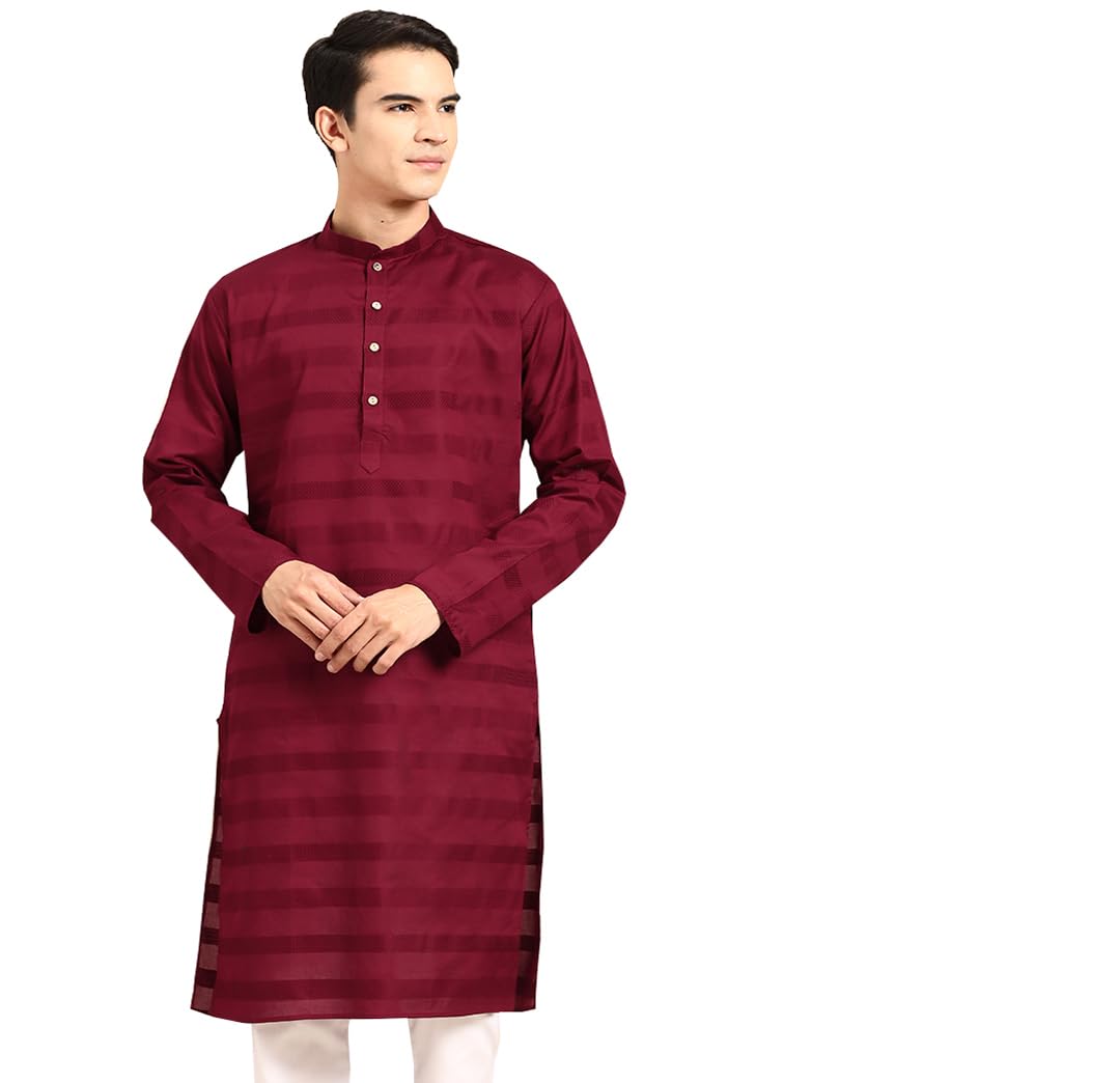 manq Men's Cotton Kurta Indian Party Traditional Ethnic Tunic Dress for Men Wedding-picture-47