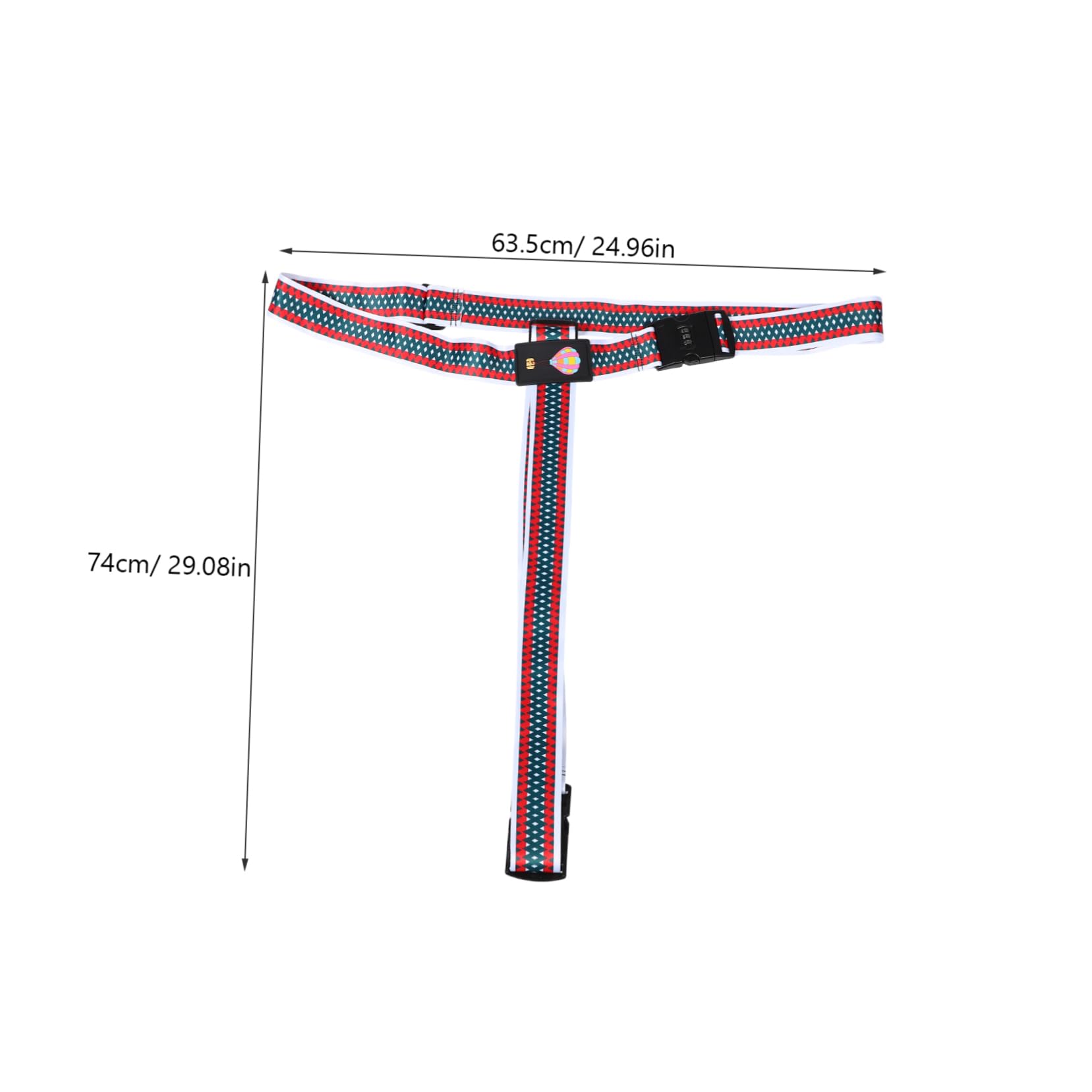 5 Piezas Correa para Equipaje Ajustable con Cerradura de Combinación Doble Diseño de Dibujos Animados Resistente Poliéster para Maletas de Viaje y