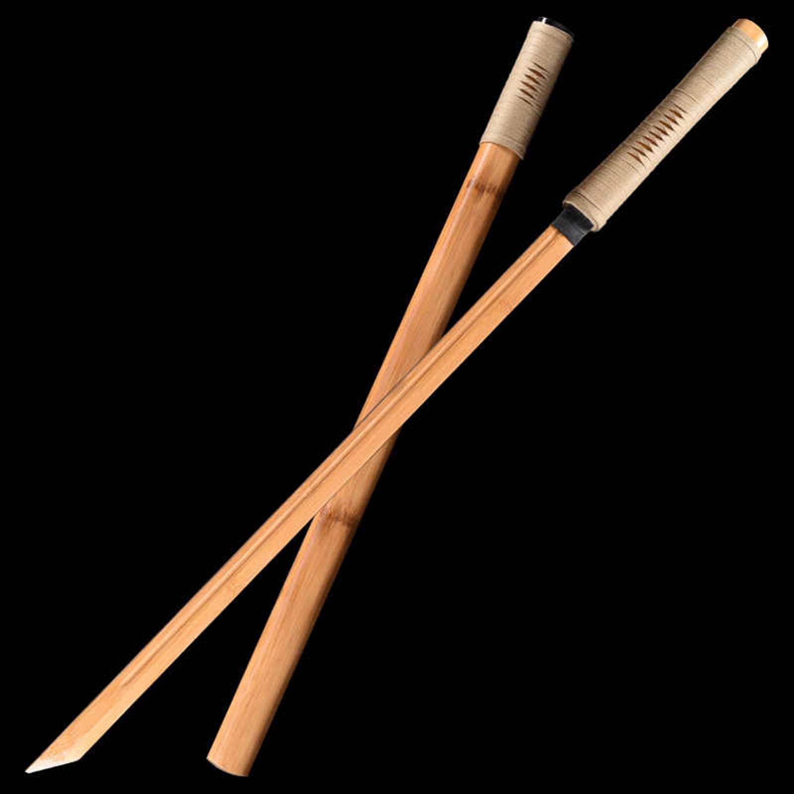 Sabre de samouraï en bambou naturel de 100,5 cm,Bokken fait main,sabre droit de samouraï en bois,katana en bois pour l'entraînement au kendo,le cosplay,les accessoires,les cadeaux et la décoration.