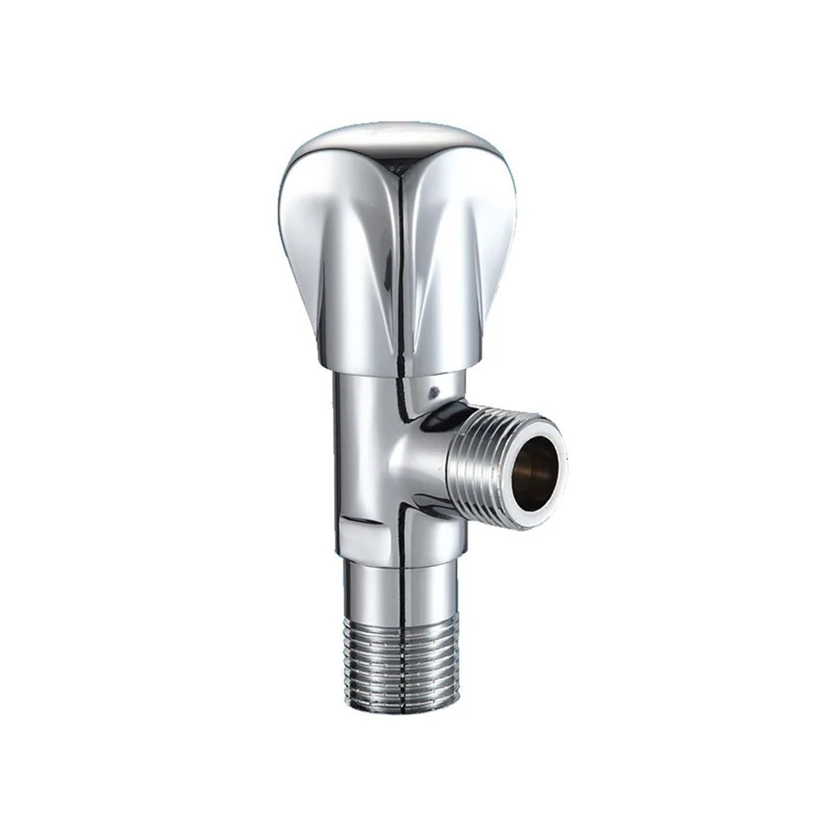 Bnjlsdatwr Chrome Valve， Copper Plating Angle Thickened Quick Open Large Flow Filling Valves For Bathroom Kitchen Toilet Sink