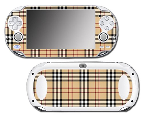 Beautiful Plaid Design Art Video Game Vinyl Decal Skin Sticker Cover for Sony Playstation Vita Regular Fat 1000 Series System