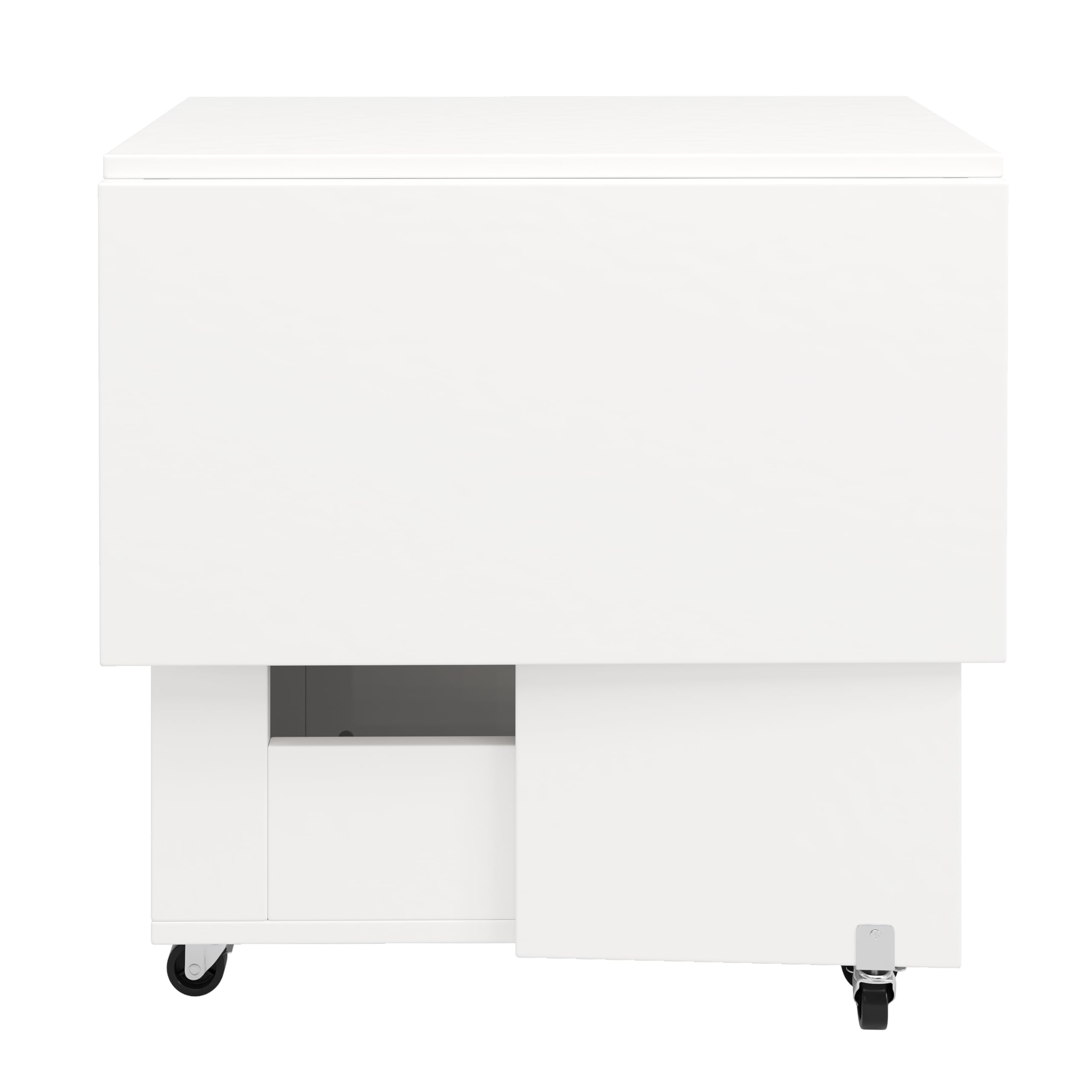 Îlot de Cuisine Mobile avec Plateau Rabattable,Table à Manger Pliante 2-en-1 et Coffret de Buffet,2 Tiroirs,3 Portes,6 étagères,Meuble de Rangement pour Salon,Salle à Manger
