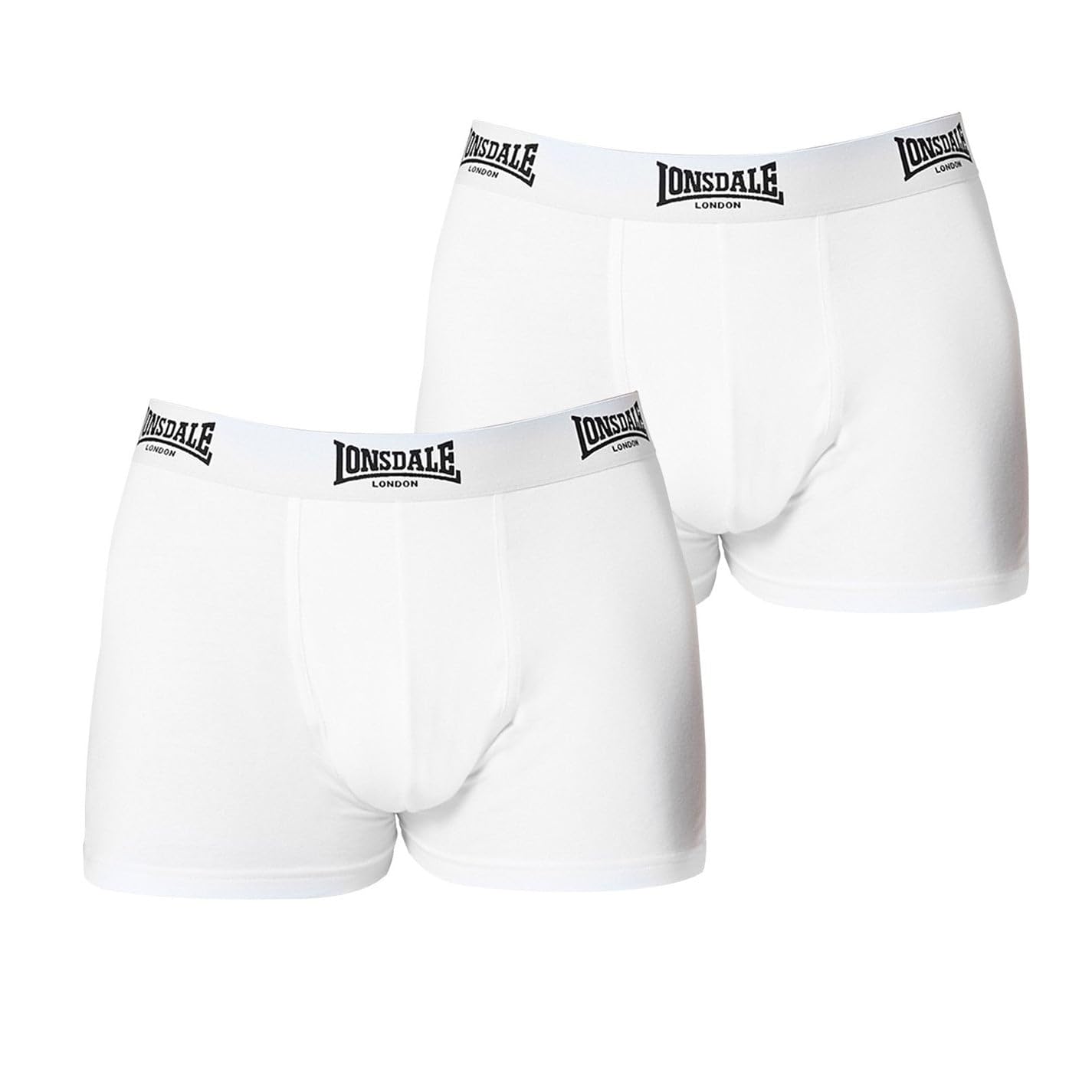 Lonsdale Mens 2 Pack Trunks White 3XL