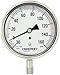 Ashcroft Duralife Type 1009 Stainless Steel Case Glycerin Filled Pressure Gauge, Stainless Steel Tube and Socket, 3.5" Dial Size, 1/4" NPT Lower Connection, 0/30" Hg Vac/0/160 psi Pressure Range