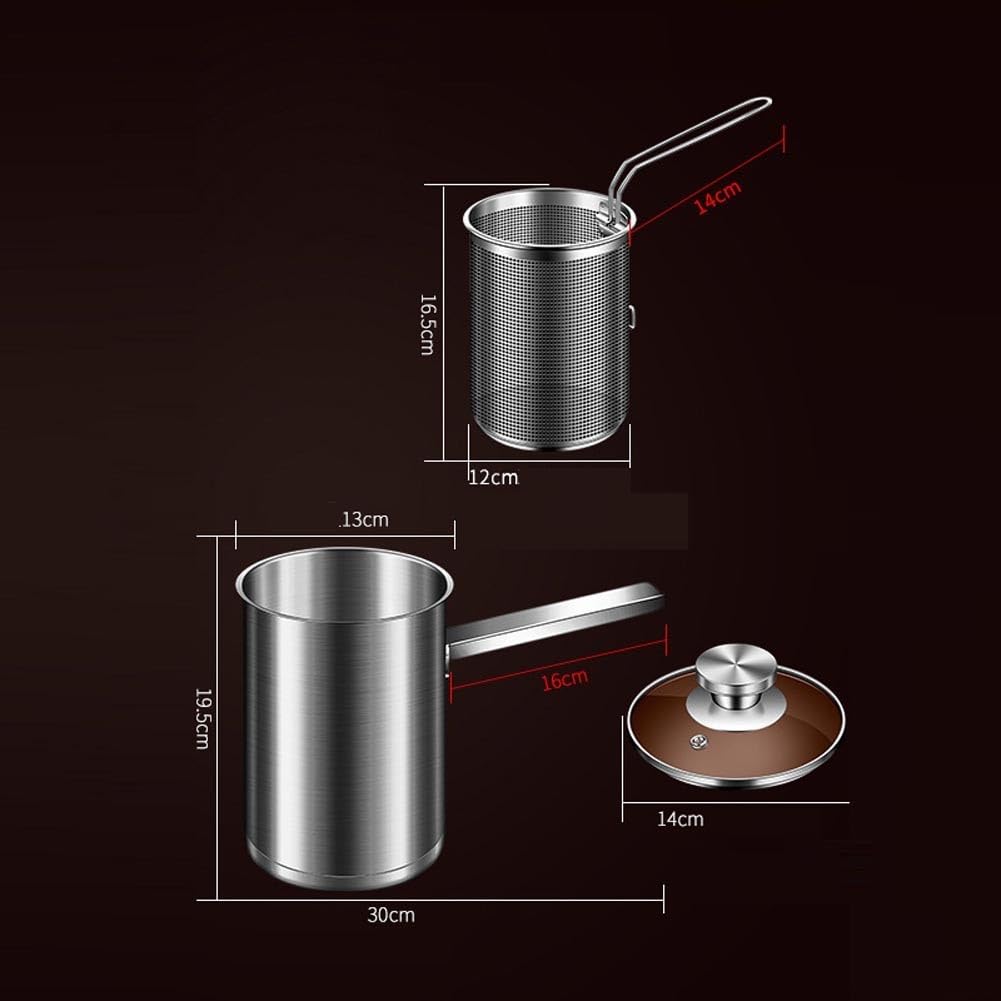 Friggitrice Acciaio 304 2L Cestello Rimovibile