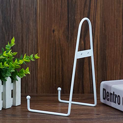 Tincogo White Metal wall Mount Display Easel Plate Hanger Vertical Plate Stand Holders Picture frame Stand for Wall 4 Pack - Image 4