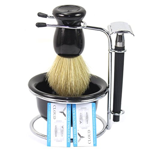 image for Youngman Men's Manual Razor Sets 4 in 1 Men's Shaving & Grooming Sets 