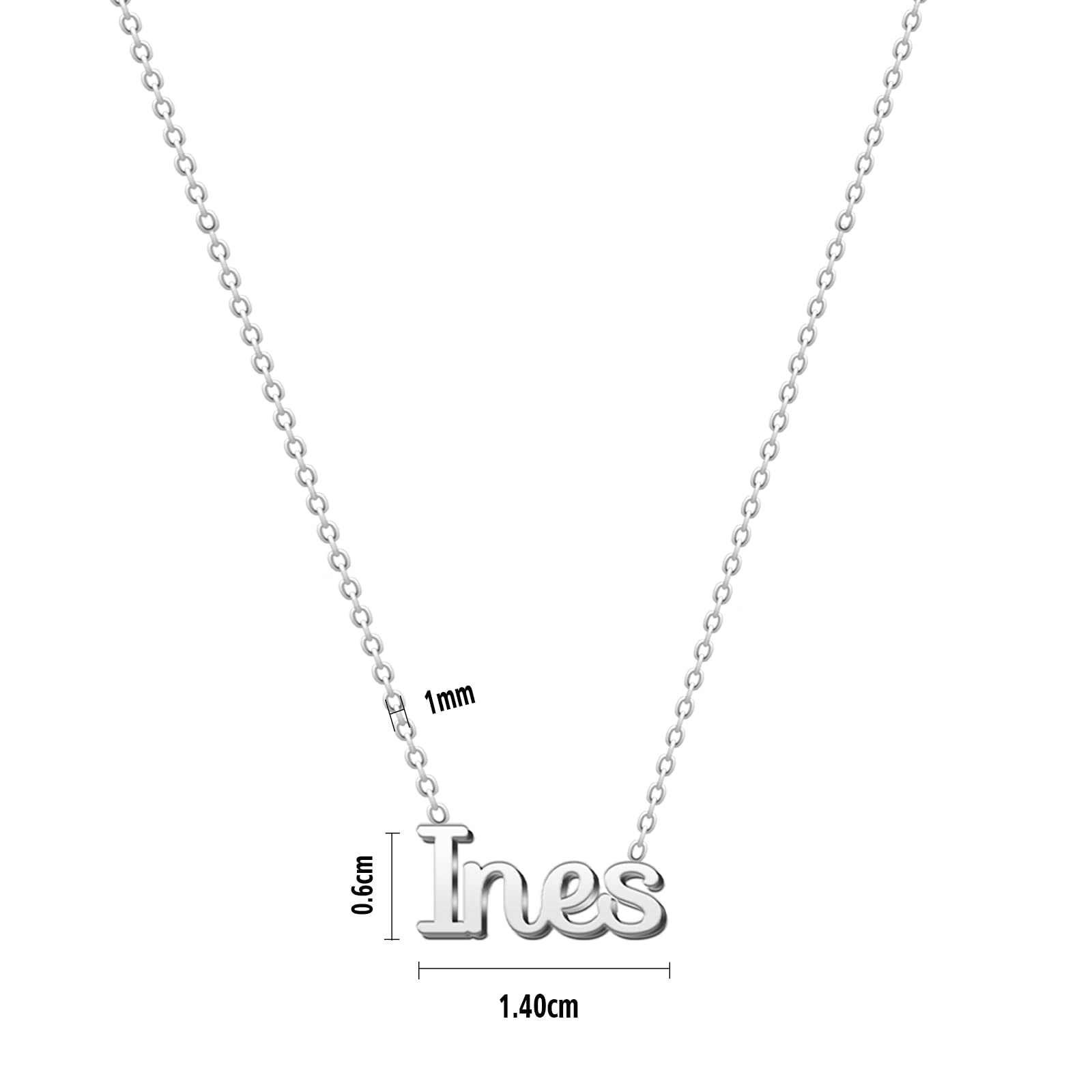 cotigo Collar Nombre Acero-Incluye Tarjeta con Significado Hermoso-Colgante Nombre Plateado o Dorado-Regalos Personalizados para Mujer-Cumpleaño-Navidad-Día de madre-San valentín