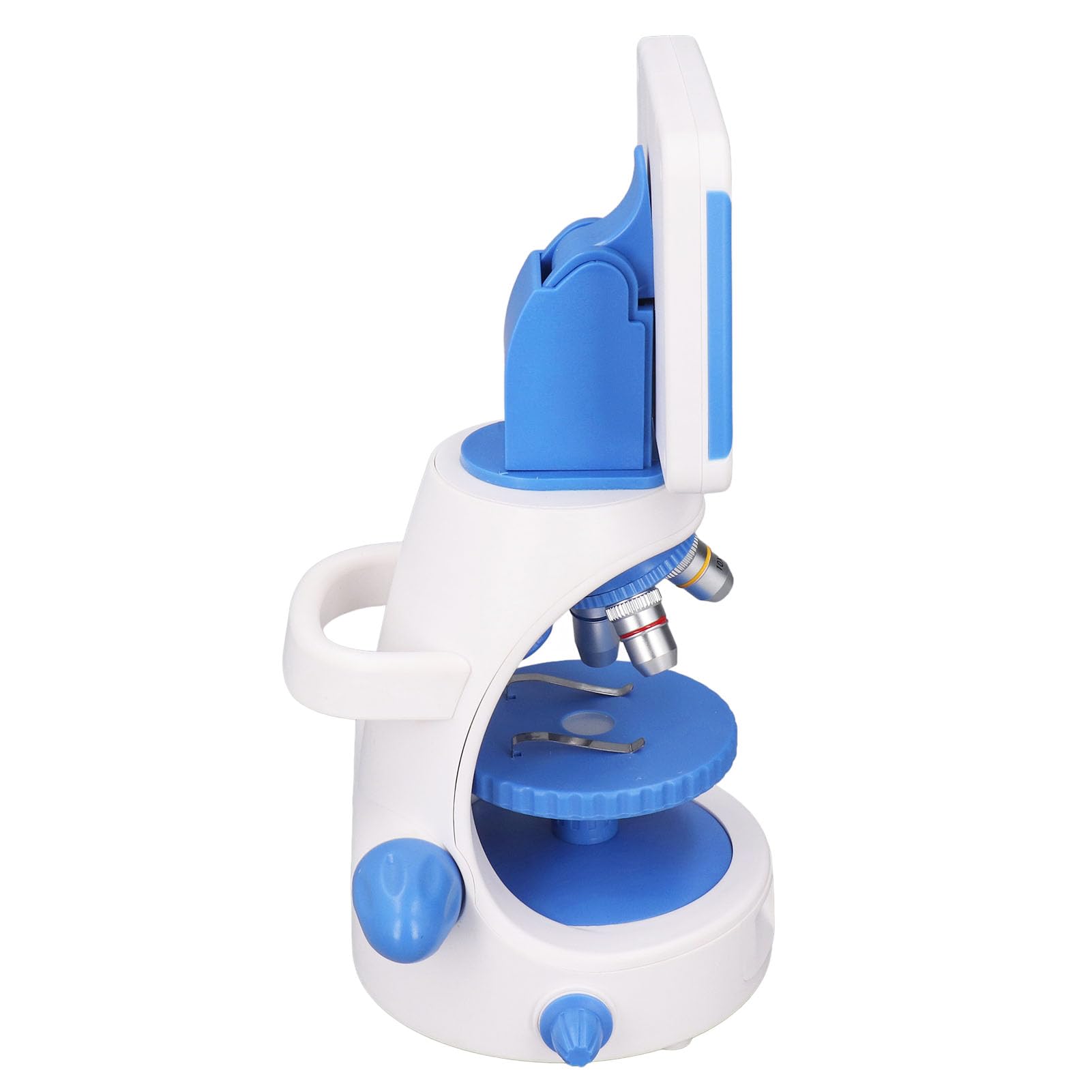 Hyuduo Microscopio Biológico, Microscopio Compuesto óptico ABS 40X 640X con Pantalla de TV LED Ajustable, 3 Modos de Visualización para Niños Estudiantes en Educación Científica Experimentos de